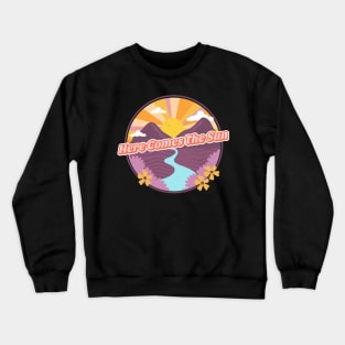 Here Comes the Sun - Retro Hawaiian Crewneck Sweatshirt